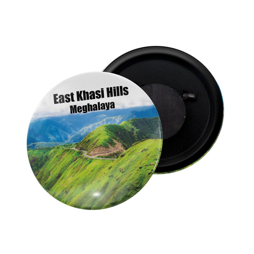 dhcrafts Fridge Magnet Multicolor East Khasi Hills Meghalaya Glossy Finish Design Pack of 1 (58mm)